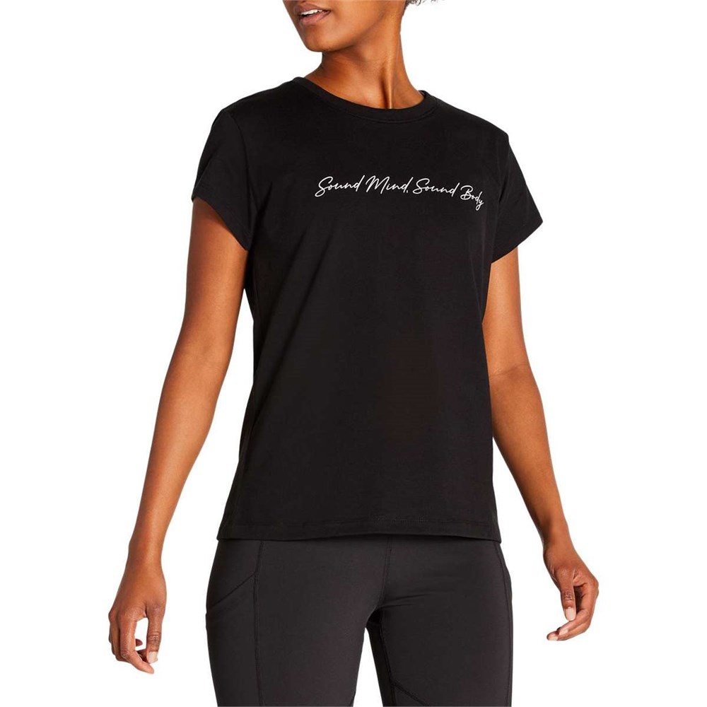 Купить оптом Футболка Asics SMSB GRAPHIC TEE II 2032B757-002 PRF BLACK Female 2032B757-002 - фото 93872