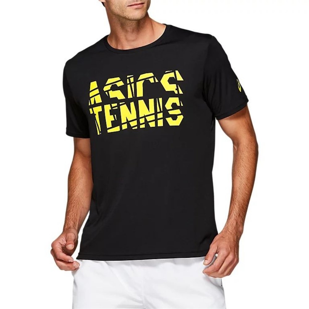 Купить оптом Футболка Asics PRACTICE SS TOP 2041A033-010 BLACK/SOUR YUZU Male 2041A033-010 - фото 93917