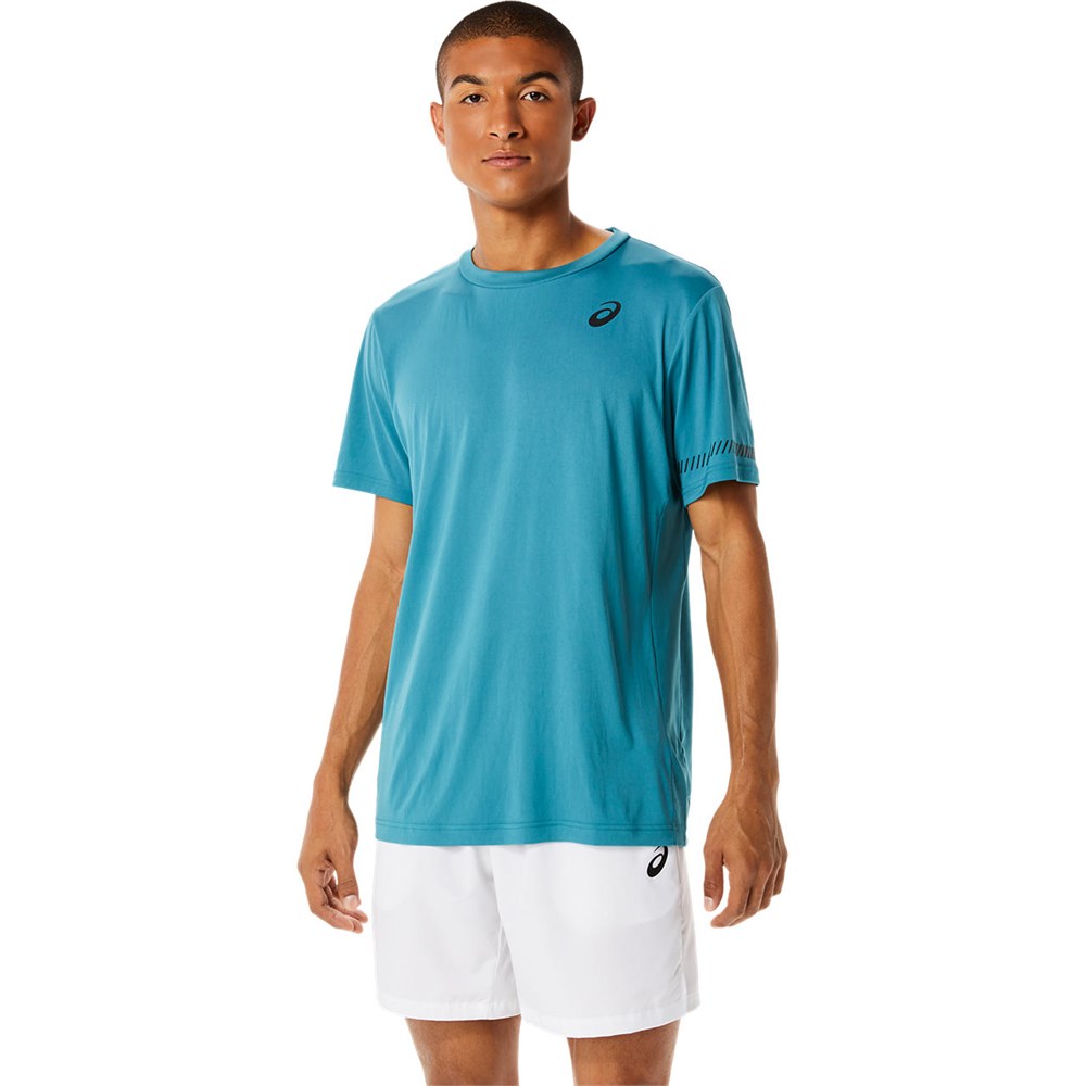 Купить оптом Футболка Asics COURT M SS TEE 2041A136-302 MISTY PINE Male 2041A136-302 - фото 93925