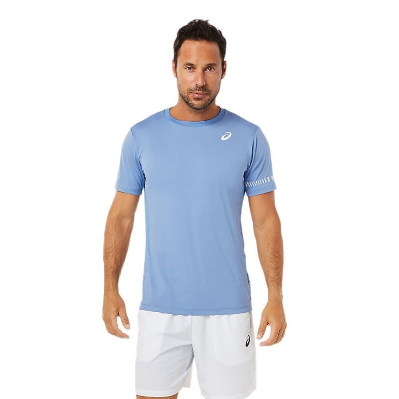 Купить оптом Футболка Asics COURT M SS TEE 2041A136-403 BLUE HARMONY Male 2041A136-403 - фото 93929