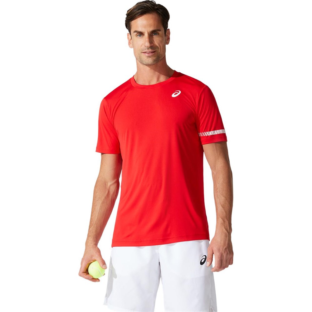 Купить оптом Футболка Asics COURT M SS TEE 2041A136-601 CLASSIC RED Male 2041A136-601 - фото 93931