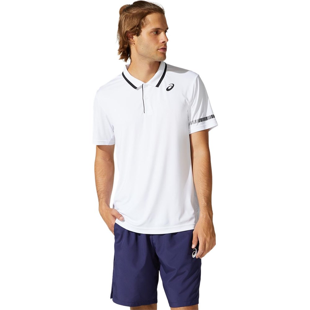 Купить оптом Поло Asics COURT M POLO SHIRT 2041A138-100 WHITE Male 2041A138-100 - фото 93933