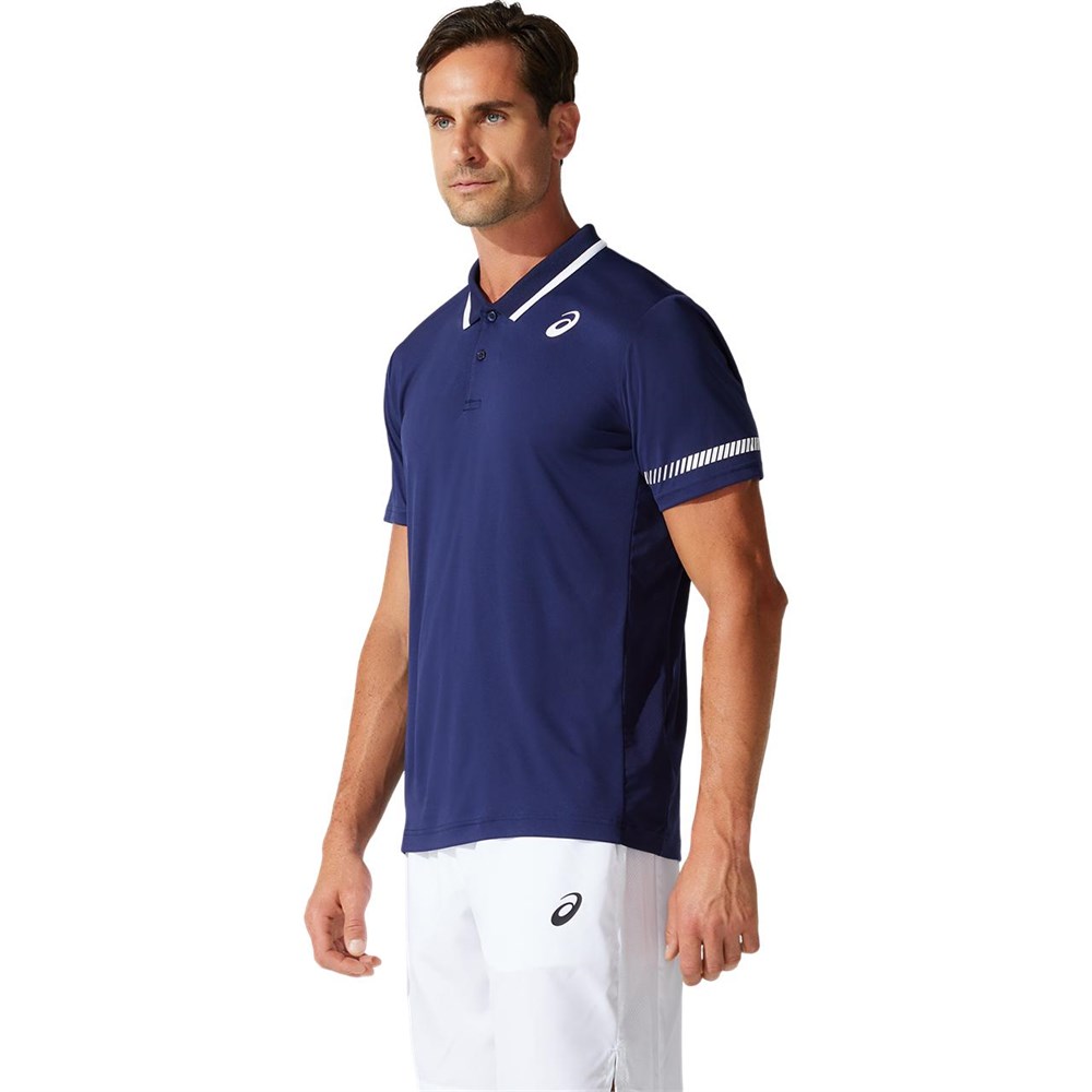 Купить оптом Футболка Asics COURT M POLO SHIRT 2041A138-400 PEACOAT Male 2041A138-400 - фото 93935