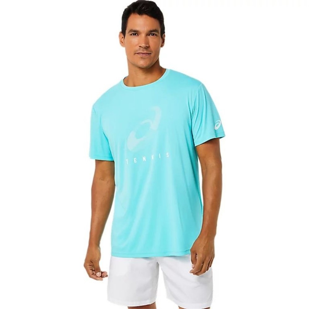 Купить оптом Футболка Asics COURT M SPIRAL TEE 2041A148-402 ICE MINT Male 2041A148-402 - фото 93949