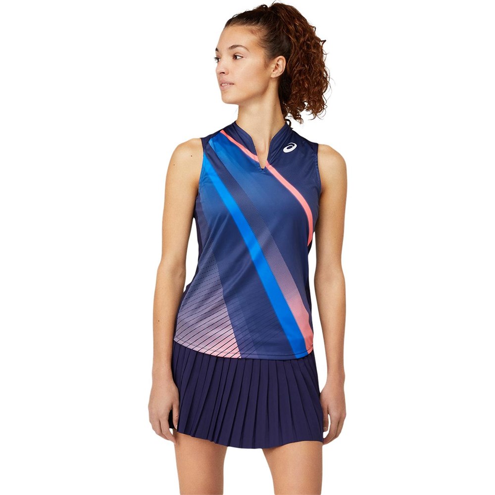 Купить оптом Майка Asics WOMEN MATCH GRAPHIC TANK 2042A190-400 PEACOAT Female 2042A190-400 - фото 93998