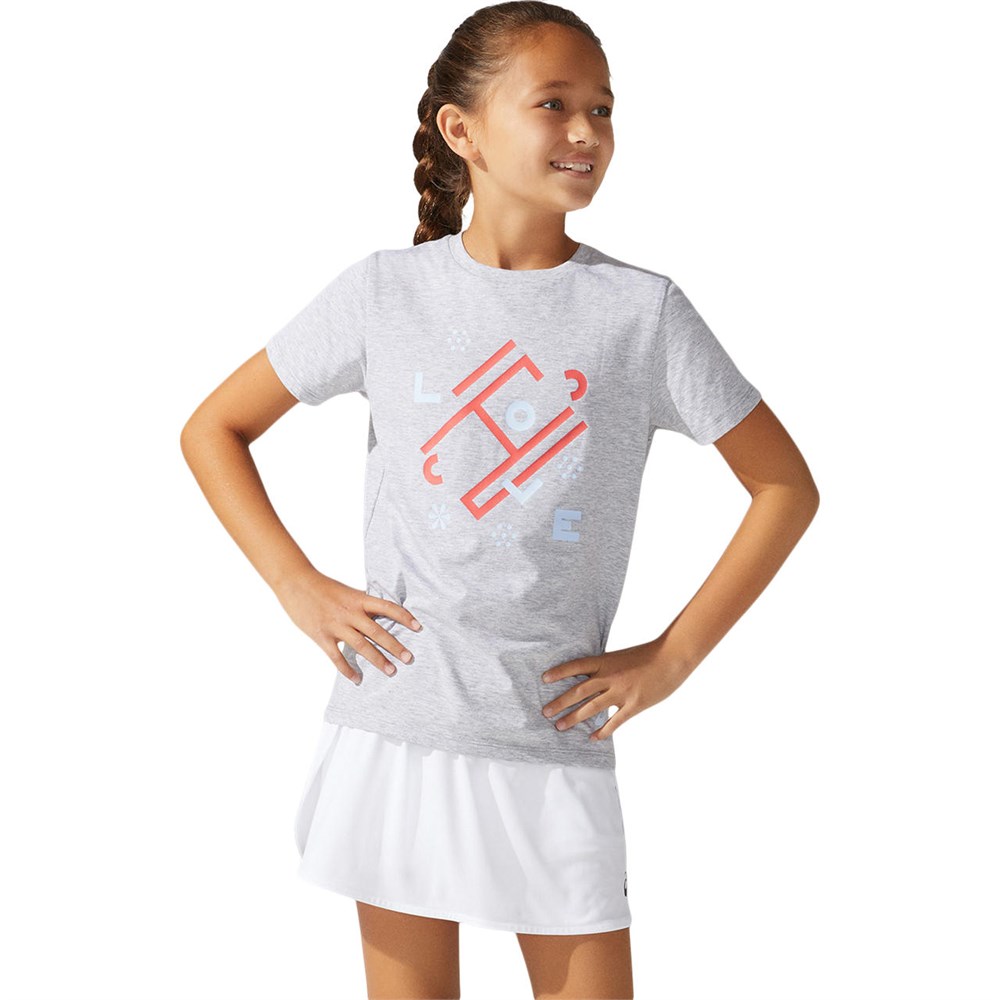 Купить оптом Футболка Asics ASICS G TENNIS TEE MID 2044A022-021 GREY HEATHER Junior 2044A022-021 - фото 94010