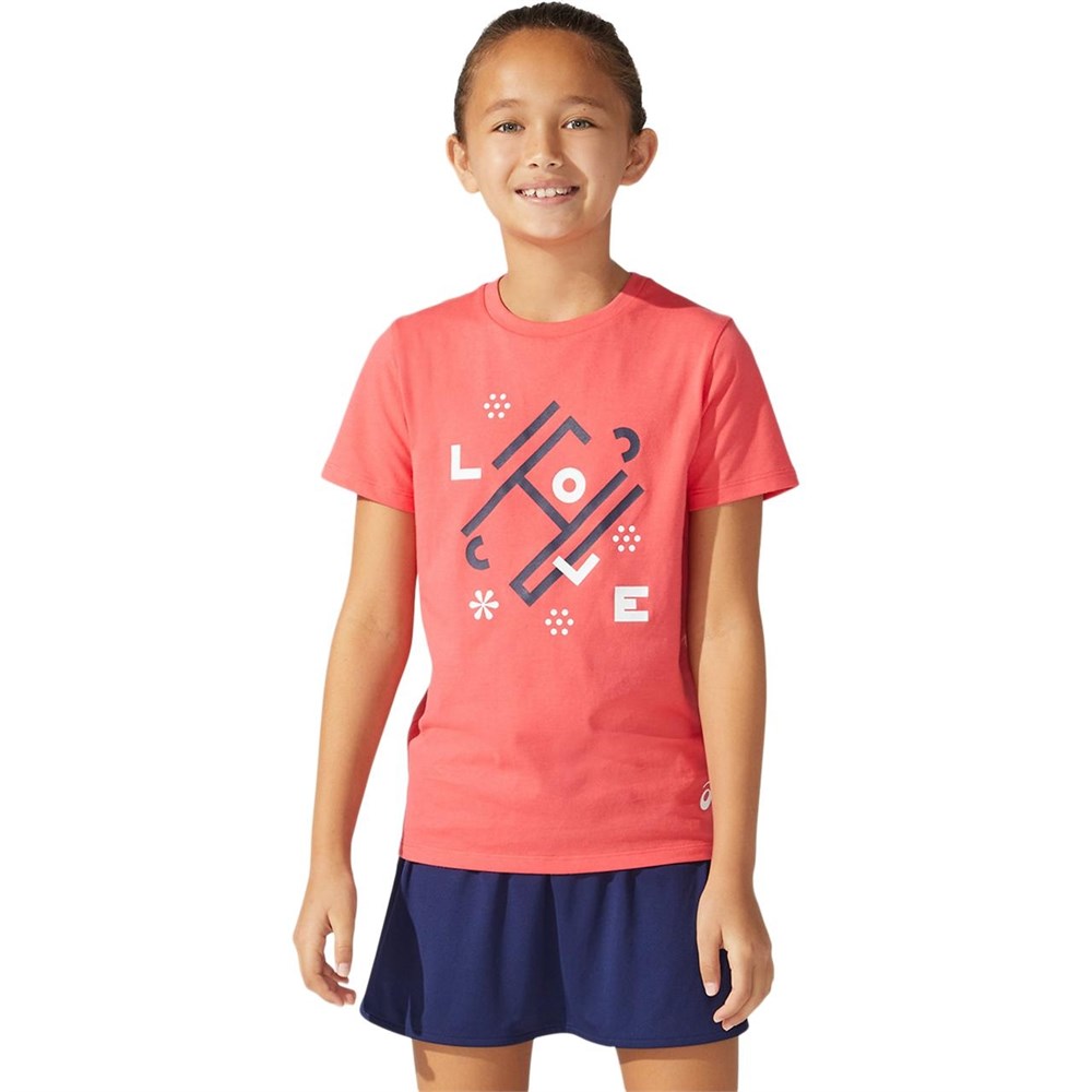 Купить оптом Футболка Asics ASICS G TENNIS TEE 2044A022-701 PINK GRAPEFRUIT Junior 2044A022-701 - фото 94012