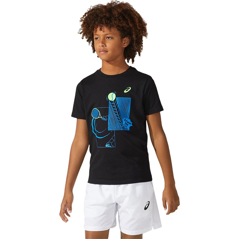Купить оптом Футболка Asics ASICS B TENNIS TEE 2044A023-002 PRF BLACK Junior 2044A023-002 - фото 94014
