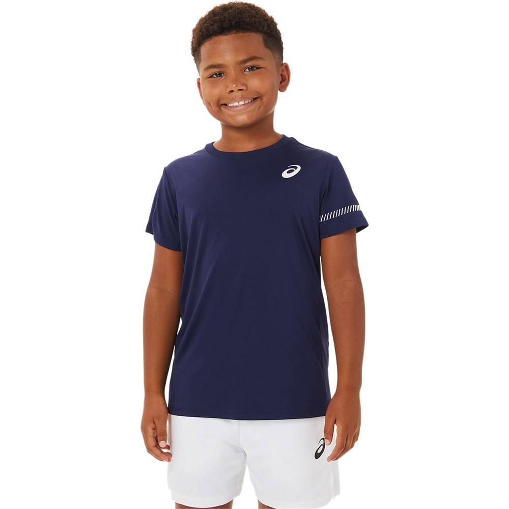 Купить оптом Футболка Asics BOYS TENNIS SS TOP 2044A029-400 PEACOAT Junior 2044A029-400 - фото 94028
