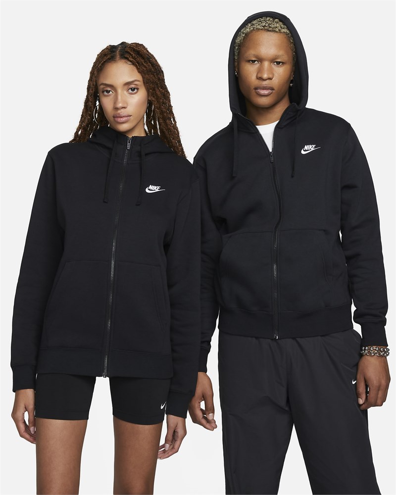 Купить оптом Толстовка Nike M NSW CLUB HOODIE FZ BB BLACK/BLACK/WHITE MENS L BV2645-010 - фото 94991