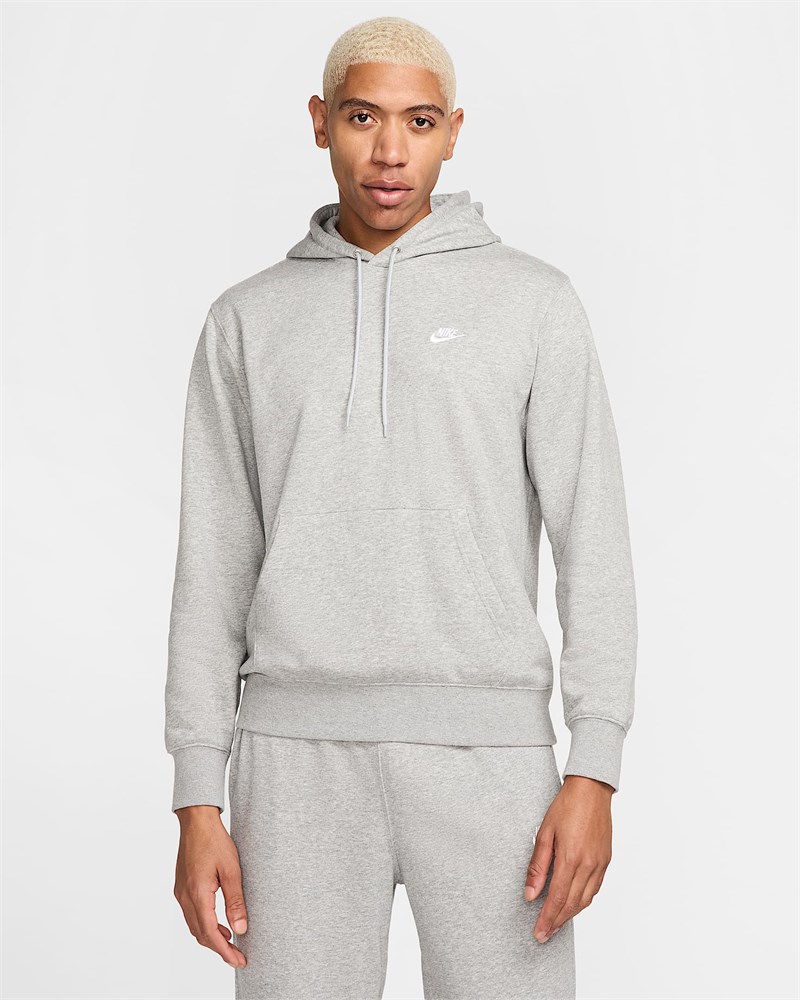 Купить оптом Толстовка Nike M NK CLUB FT PO HOODIE DK GREY HEATHER/LT SMOKE GREY/WHITE MENS FN3866-063 - фото 95170