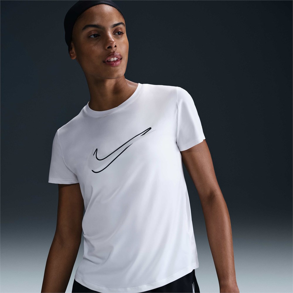 Купить оптом Футболка Nike W NK ONE SWSH HBR DF SS TOP WHITE WOMENS HJ2204-100 - фото 95363