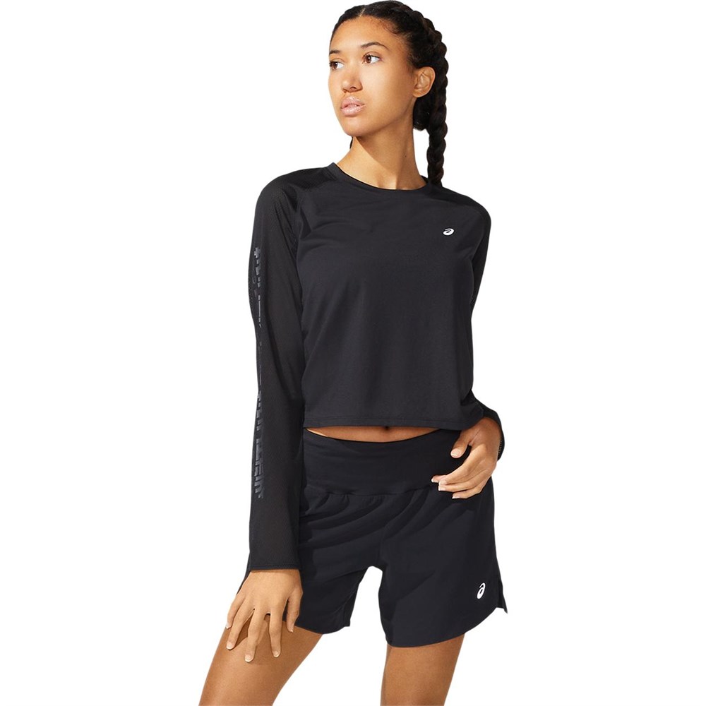 Купить оптом Лонгслив Asics SMSB RUN LS TOP 2012B902-001 BLACK/GRAPHITE GREY Female 2012B902-001 - фото 96689