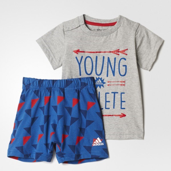 Купить оптом Костюм Adidas I SUM SET FUN BMGREYH/VIVRED/CORBLU CE9761 Kids 92 CE9761 - фото 96803