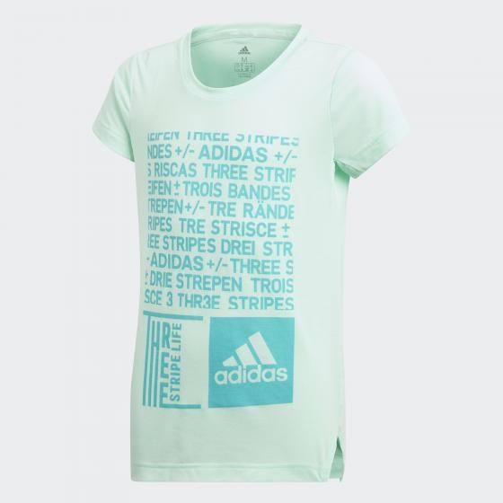 Купить оптом Футболка Adidas YG TR GRAPH TEECLEMIN/HIRAQU DJ1093 Kids 134 DJ1093 - фото 96854