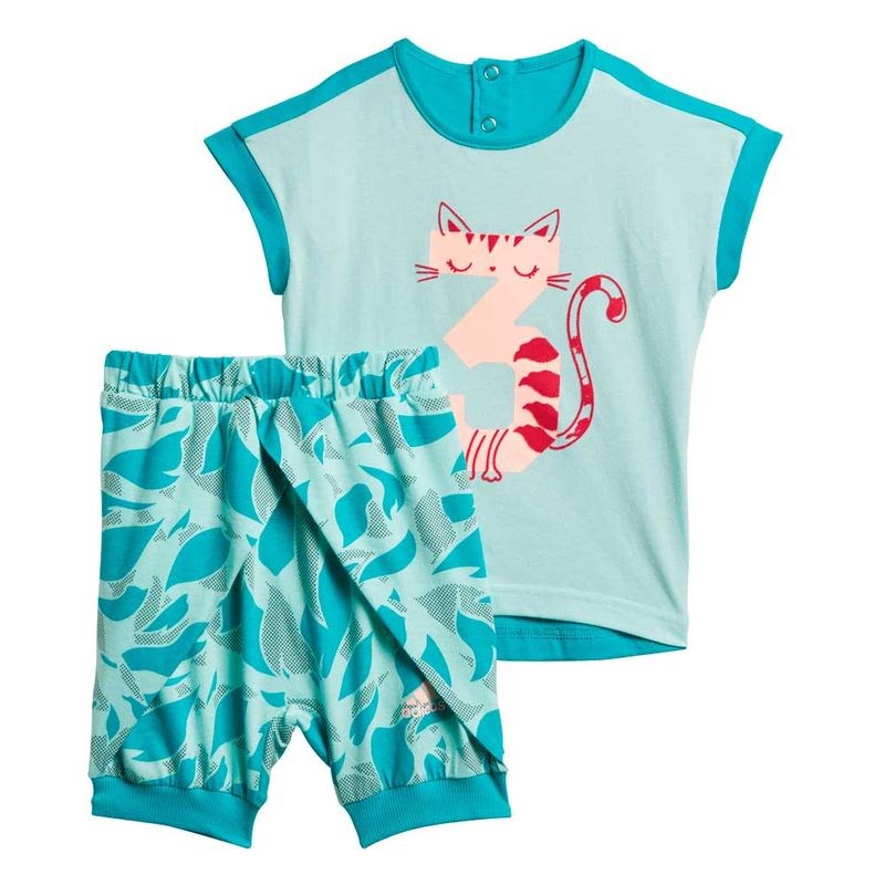 Купить оптом Костюм Adidas I SUM SET GIRLSCLEMIN/HIRAQU/CLEORA DJ1553 Kids 98 DJ1553 - фото 96859