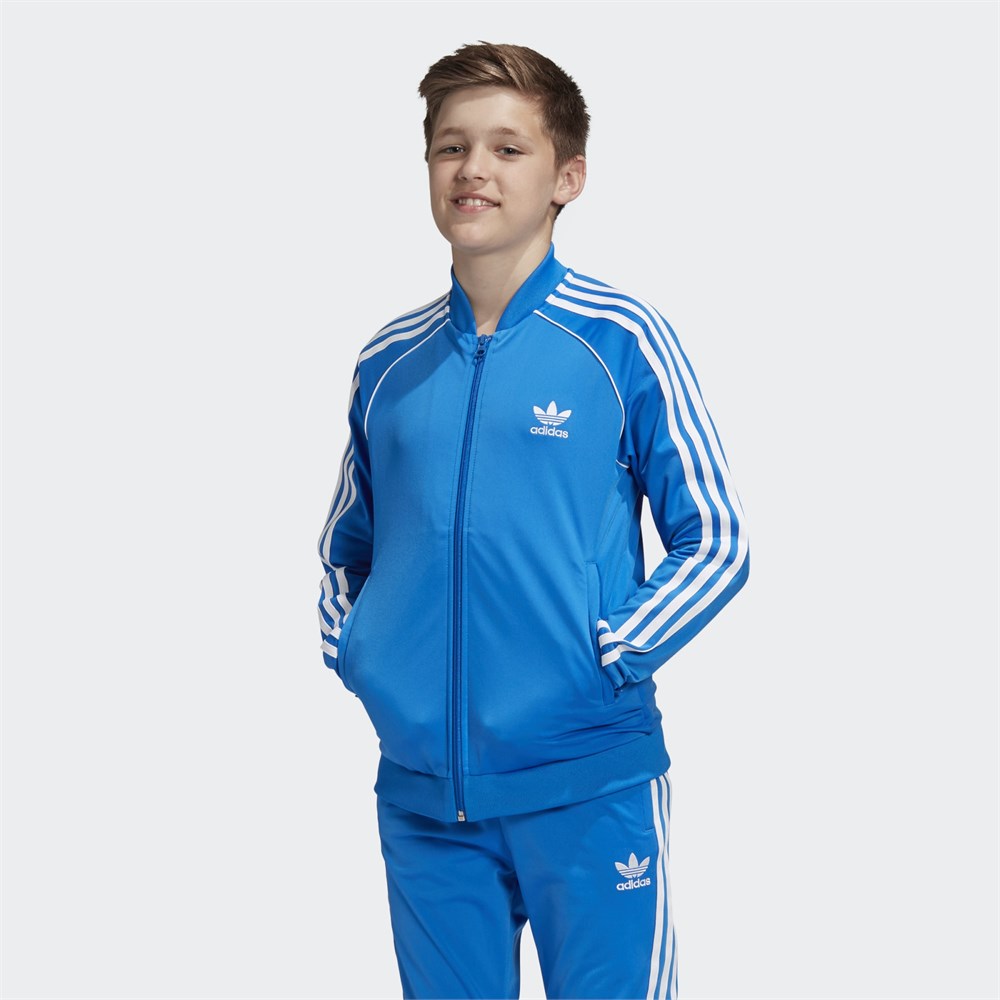 Купить оптом Олимпийка Adidas SST TOP BLUBIR/WHITE ED7807 Kids 158 ED7807 - фото 96902
