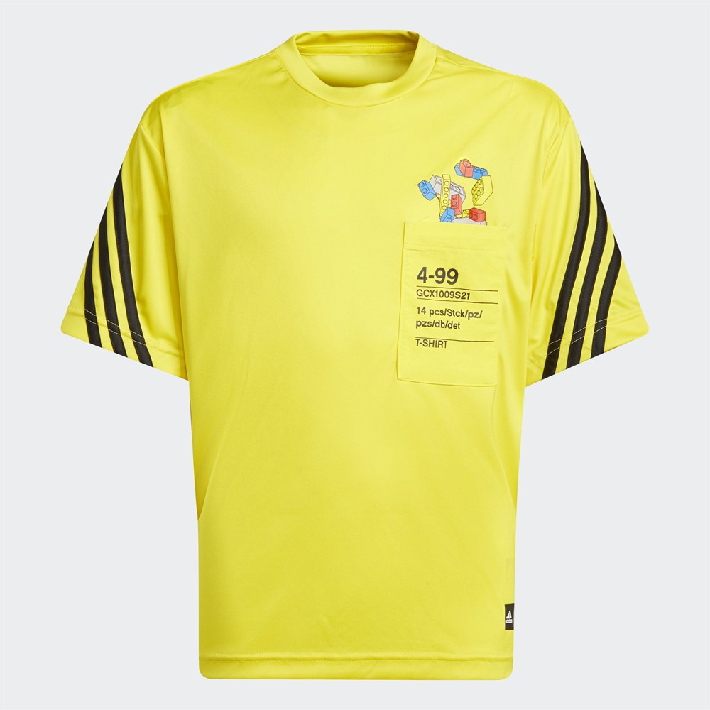 Купить оптом Футболка Adidas U LEGO CL TEE YELLOW/BLACK GU1865 Kids 128 GU1865 - фото 97043