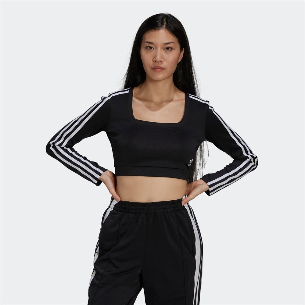 Купить оптом Лонгслив укороченный Adidas LONG SLEEVE BLACK H37765 Female 32 H37765 - фото 97110