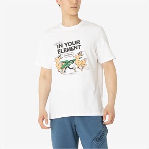 Купить оптом Футболка Reebok 6M,CLUB GRAPHIC TEE,BEYAZ, 2XL 100263164 100263164