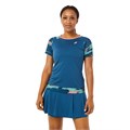 Купить оптом Футболка Asics WOMEN COURT GRAPHIC SS TOP 2042A214-401 LIGHT INDIGO Female 2042A214-401 - фото 94004